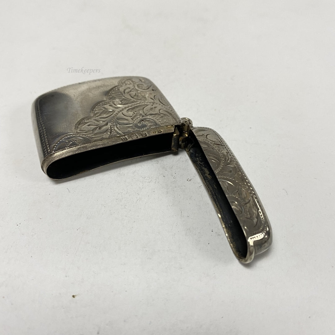 m103 Antique Sterling Silver Vesta Case Match Holder Pendant