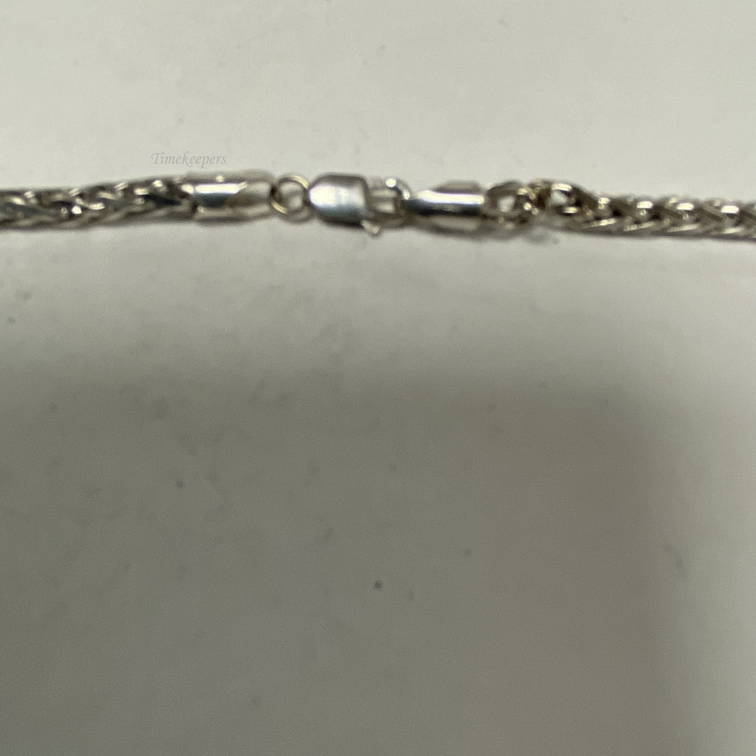 m110 Vintage 14K White Gold Thick Link Chain Necklace 16" Long
