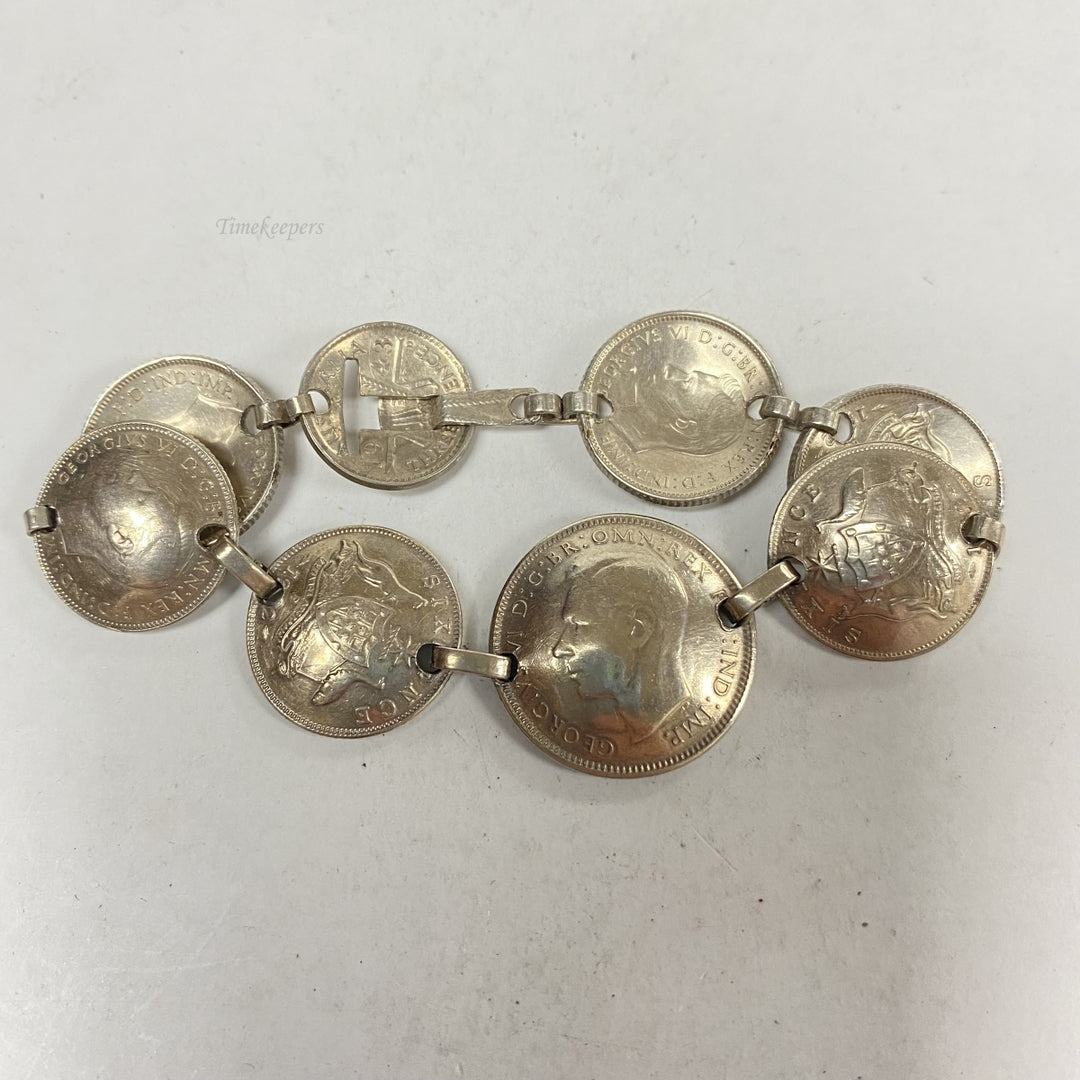 m179 Vintage Mercury Dimes Bracelet made from 8 Vintage American Coins