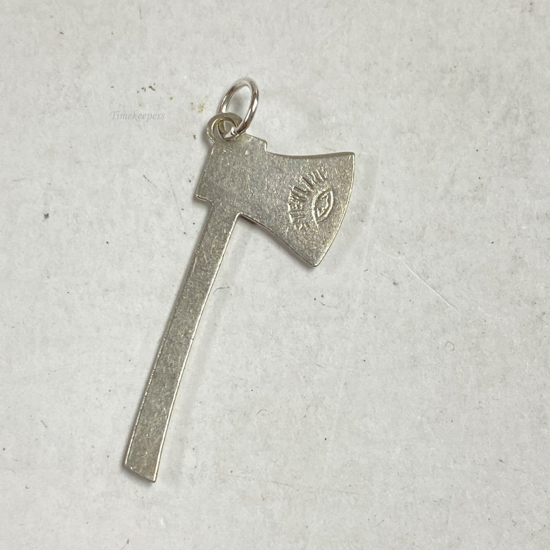 m282 Vintage Sterling Silver Hatchet Charm Pendant