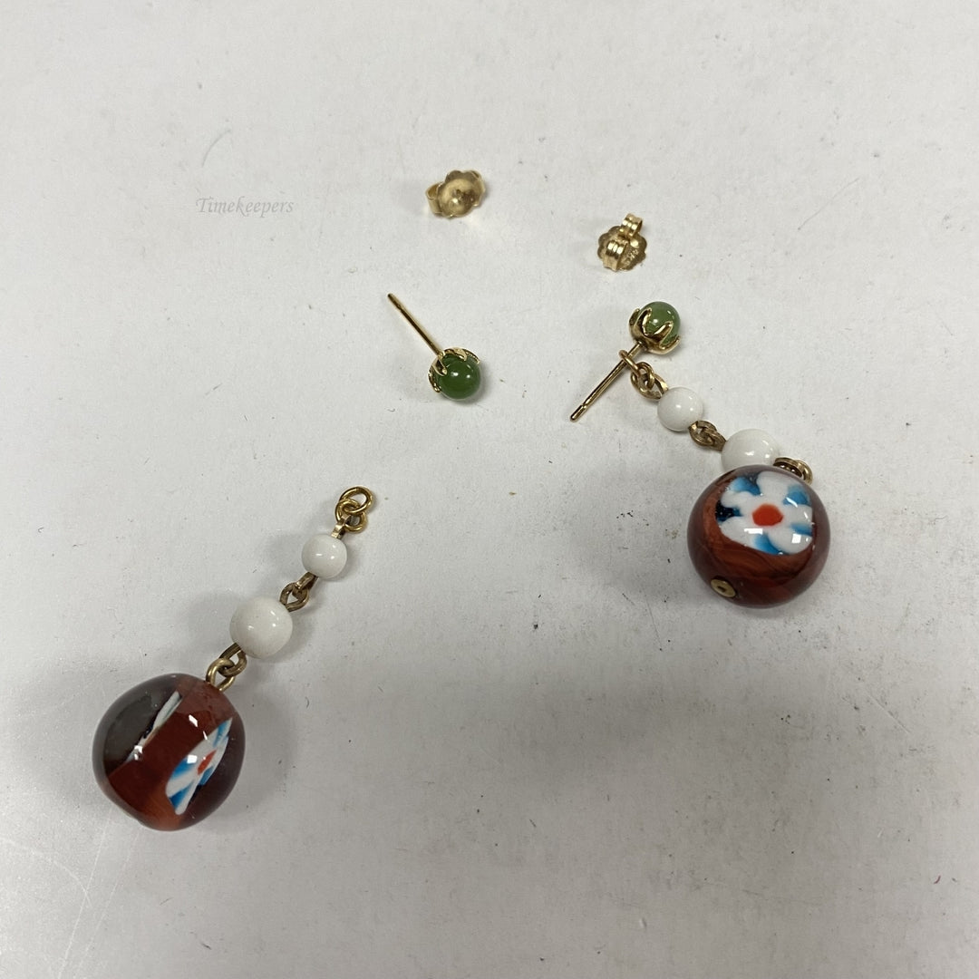 m312 Vintage Sterling Silver Floral Hanging Earrings
