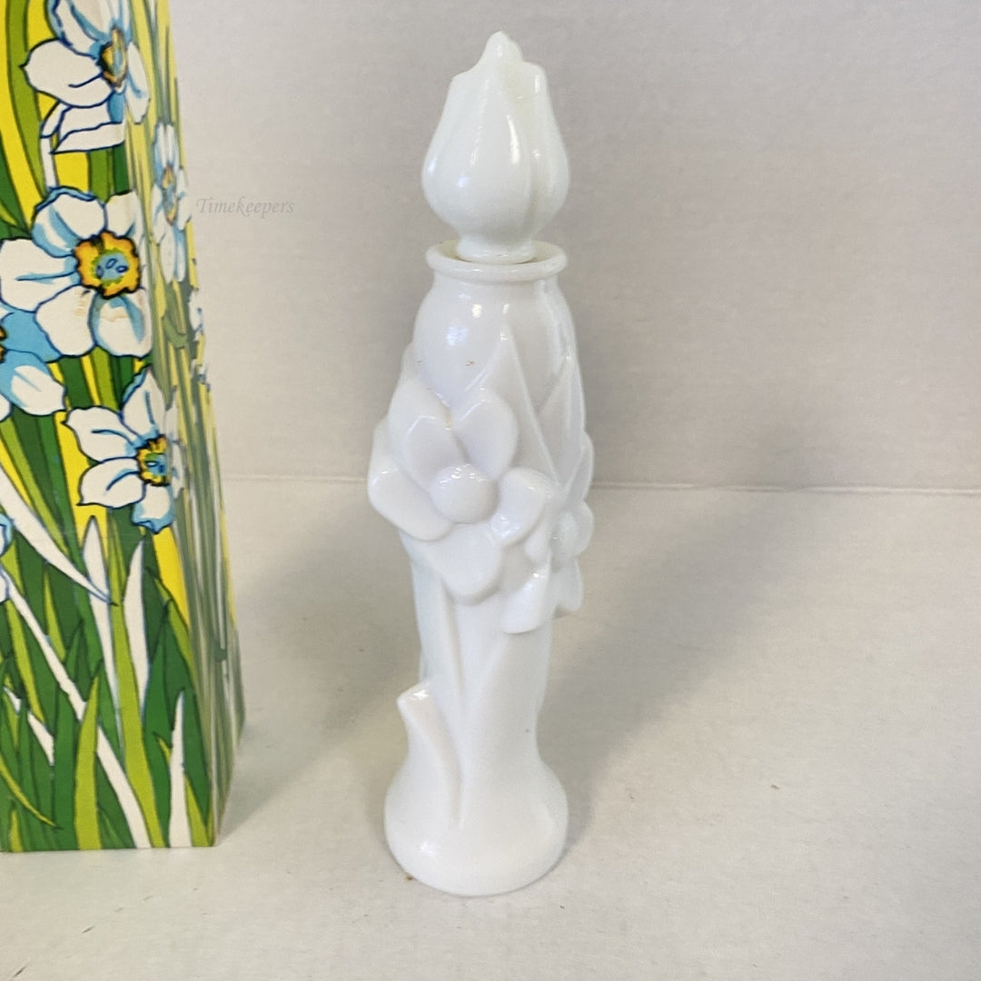 m321 Vintage Avon Floral Bud-Vase Lemon Velvet Bath Foam Ceramic Collectible