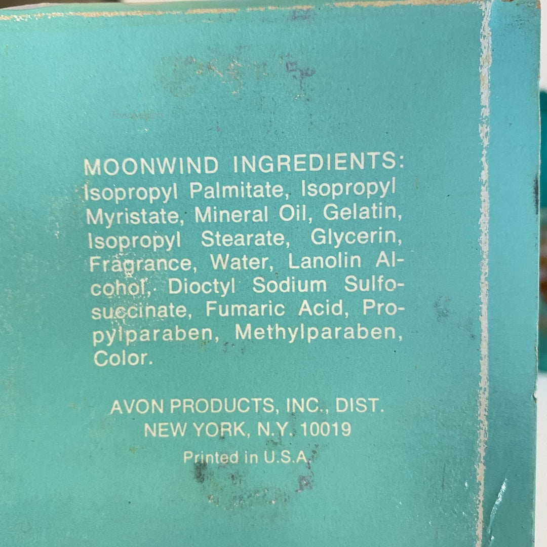 m326 Vintage Avon Collectible Venetian Blue Moonwind Emollient Bath Pearls