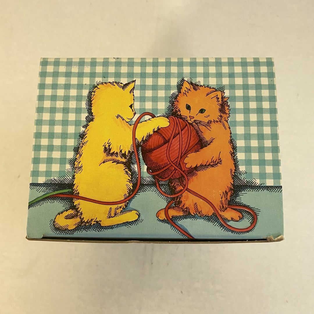 m327 Vintage Avon Collectible Sittin' Kittens Soap Dish and 3 Hostess Fragranced Soaps