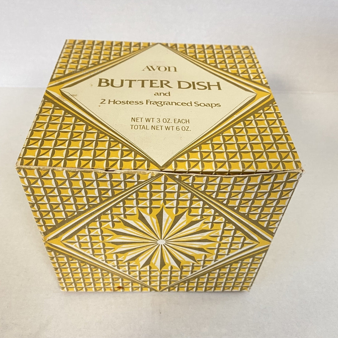 m330 Vintage Avon Collectible Dome Crystal Butter Dish Gift Idea