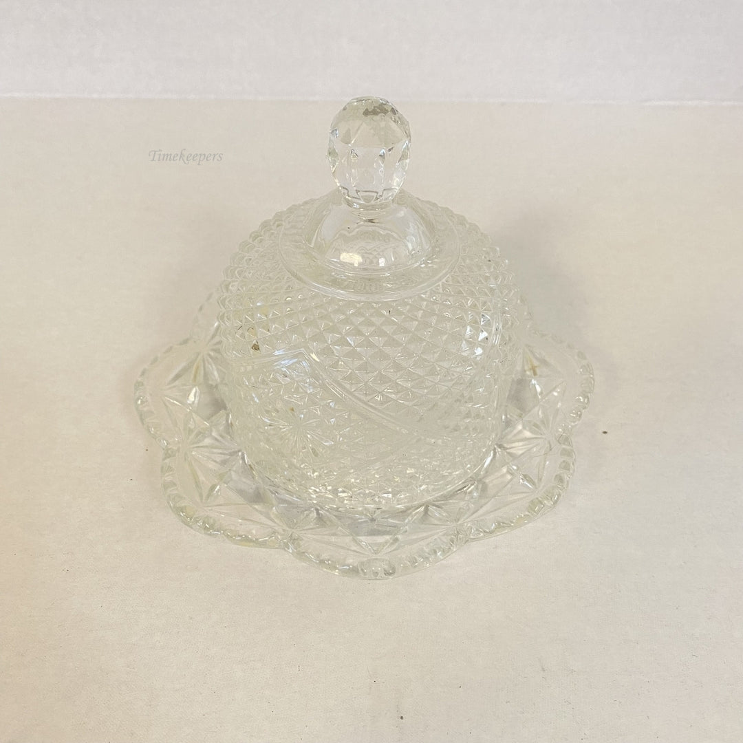 m330 Vintage Avon Collectible Dome Crystal Butter Dish Gift Idea