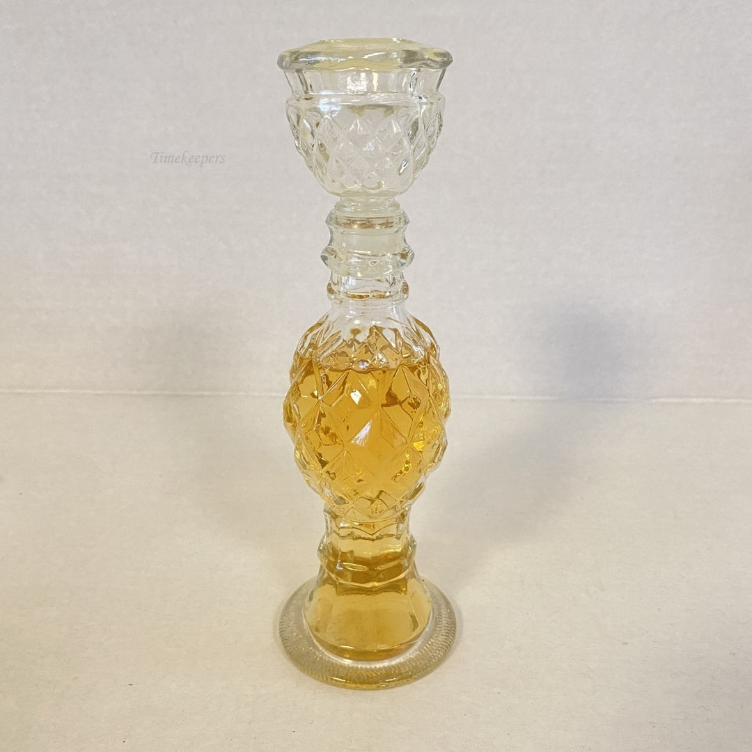 m331 Vintage Avon Collectible Regency Crystal Candlestick Roses Cologne