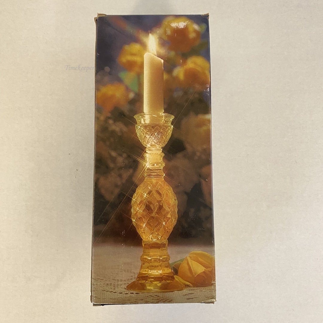 m331 Vintage Avon Collectible Regency Crystal Candlestick Roses Cologne