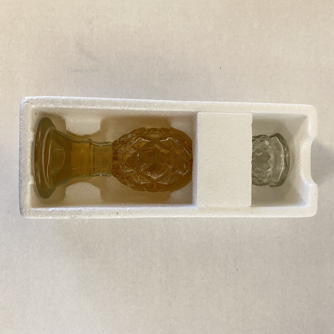 m331 Vintage Avon Collectible Regency Crystal Candlestick Roses Cologne