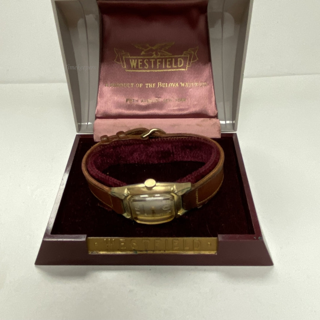 m385 Vintage Westfield Gold Silver Tone 17J Men's Wrist Watch in Original Box