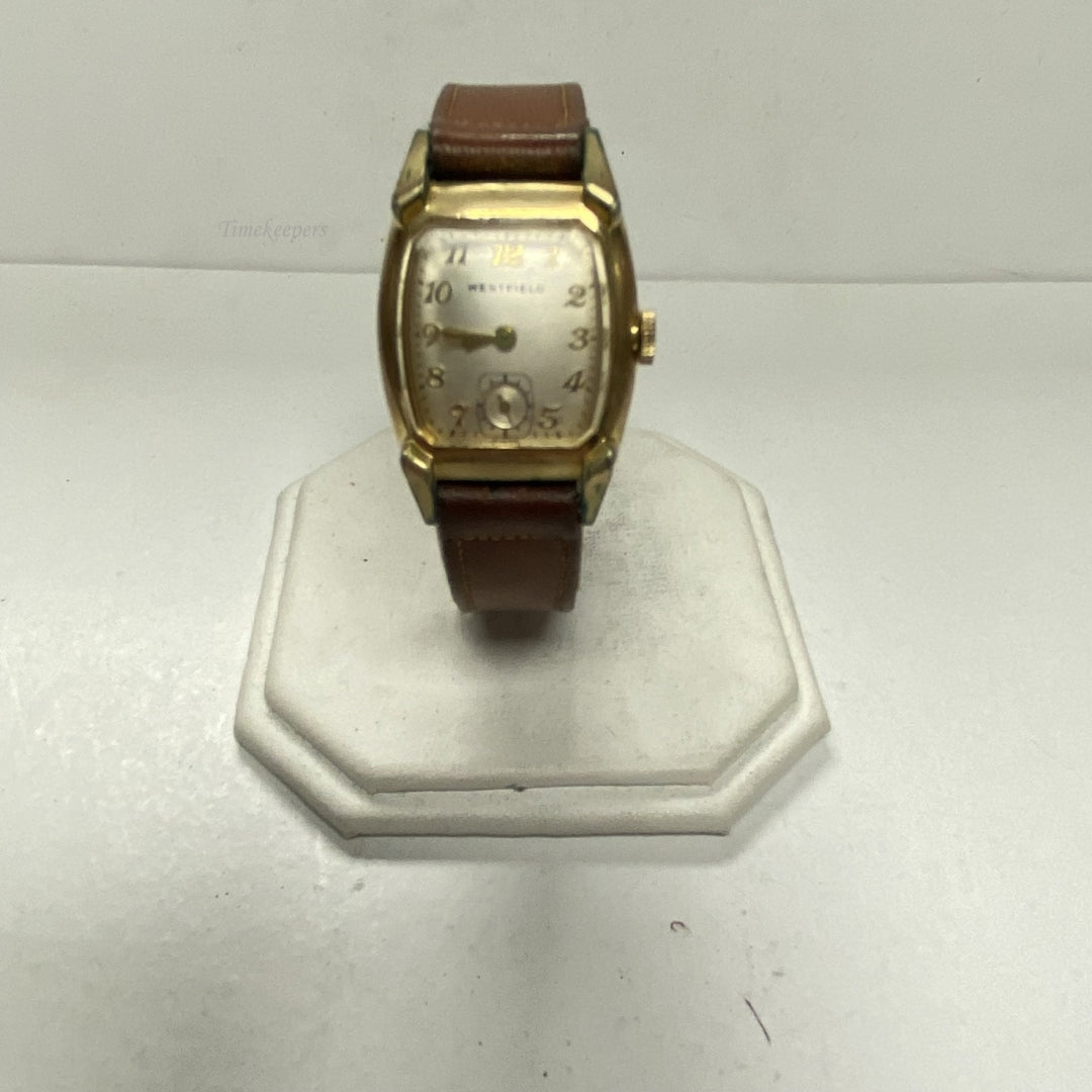 m385 Vintage Westfield Gold Silver Tone 17J Men's Wrist Watch in Original Box