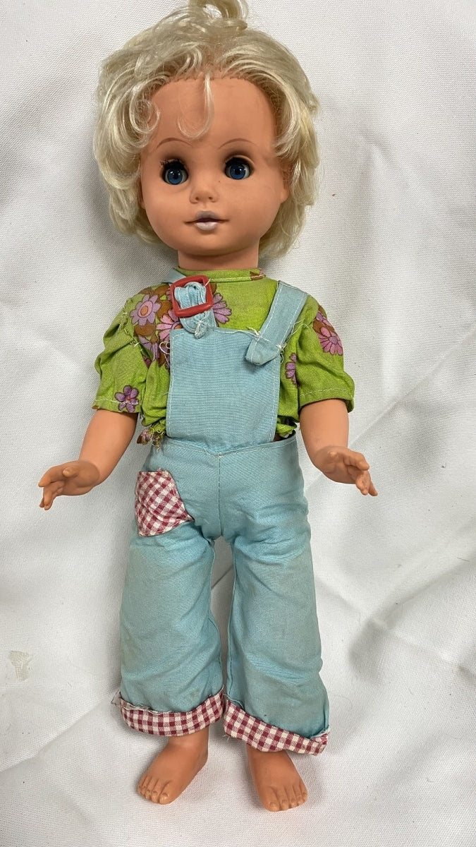 m414 Vintage Soviet USSR Toy Russian Doll Hard Plastic Motion Body Eyes 1970's