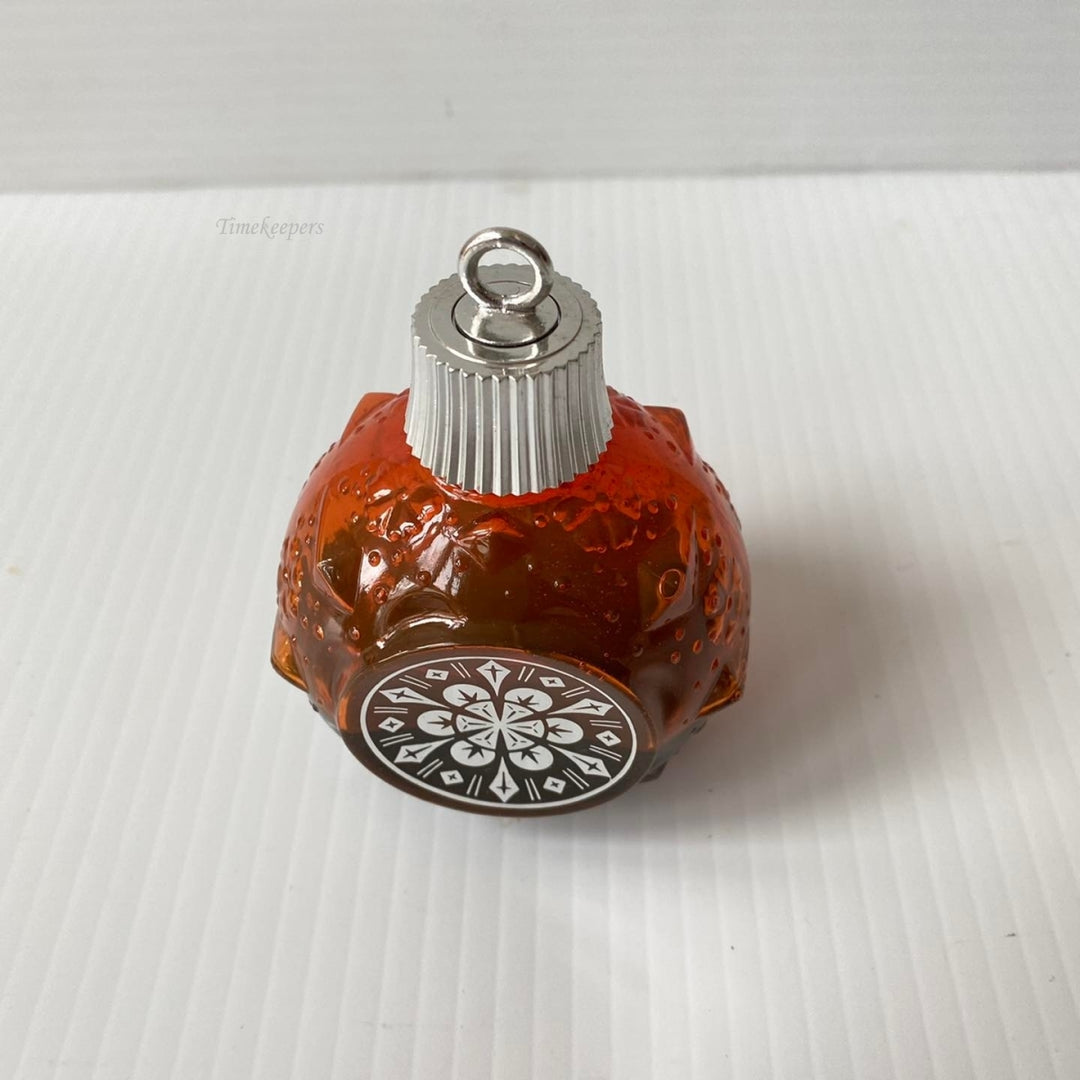 m449 Vintage Avon Christmas Ornament Bubble Bath Orange 5 fl oz