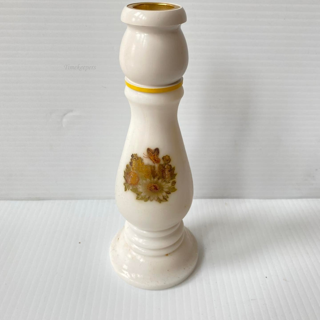m455 Vintage Avon Buttercup Candlestick Moonwind Cologne 6 fl oz White Bottle