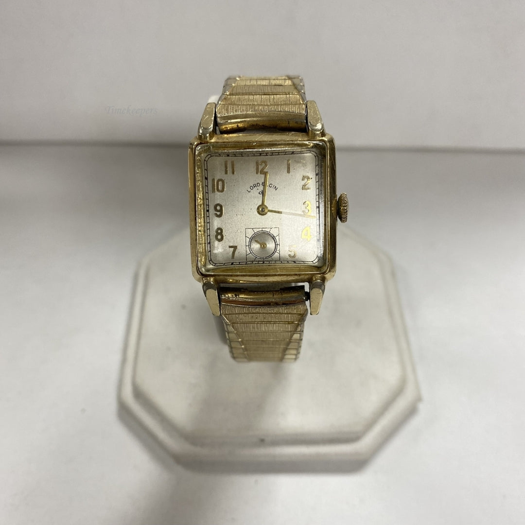 m470 Vintage Lord Elgin 556 USA 14K GF Gold Tone 21 Jewels Men's Wrist Watch