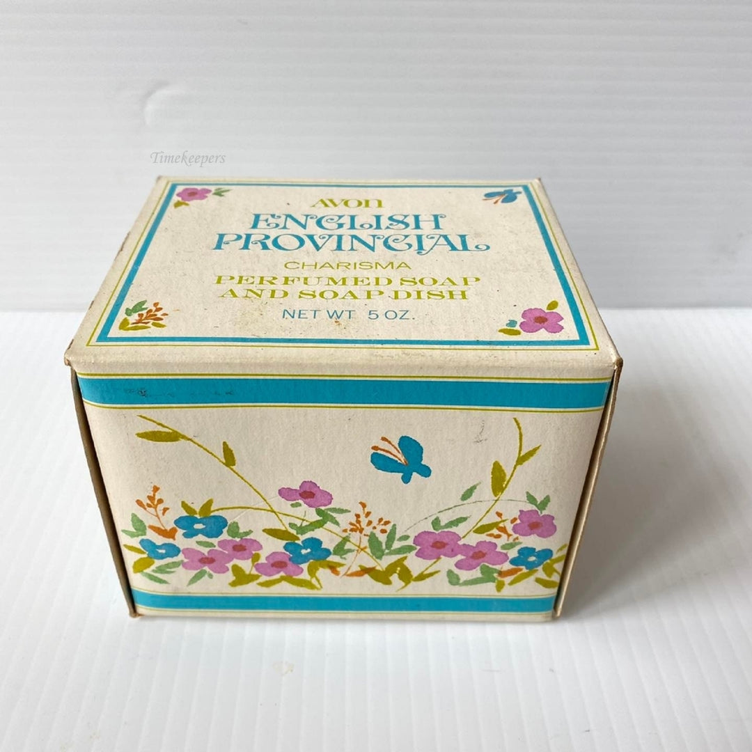 m487 Vintage Avon Collectible English Provincial Charisma Perfumed Soap & Dish