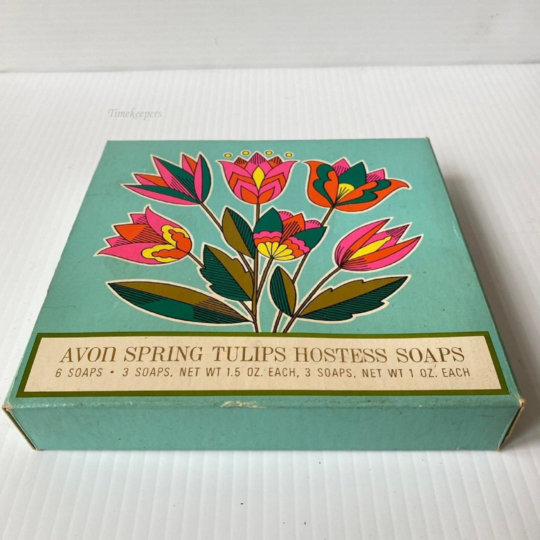 m492 Vintage Avon Collectible Spring Tulips Hostess Soaps Set of 6