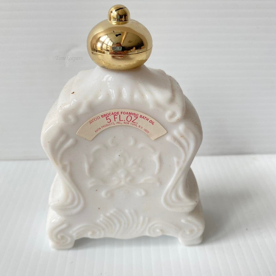 m495 Vintage Avon Collectible Leisure Hours Brocade Foaming Bath Oil 5 fl.oz
