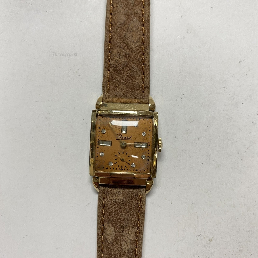 m517 Vintage Picard Swiss Gold Tone 17 Jewels Unisex Wrist Watch