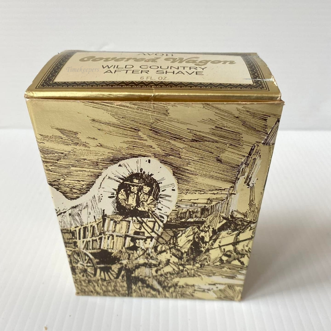 m526 Vintage Avon Covered Vagon Wild Country After Shave Collectible Bottle 6 OZ