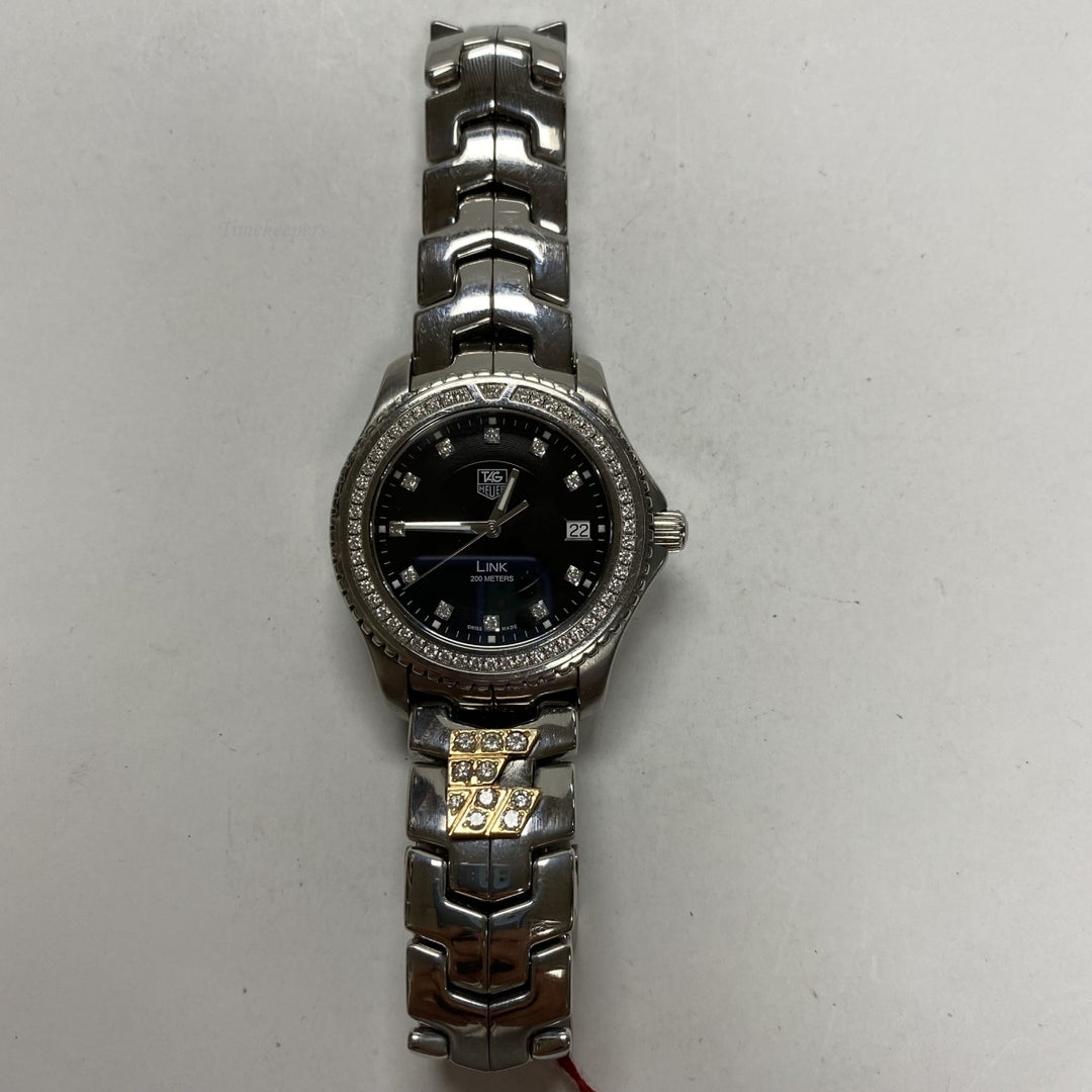 m538 Vintage Tag Heuer Link Swiss Men's Wrist Watch Stainless Steel Diamond 39mm