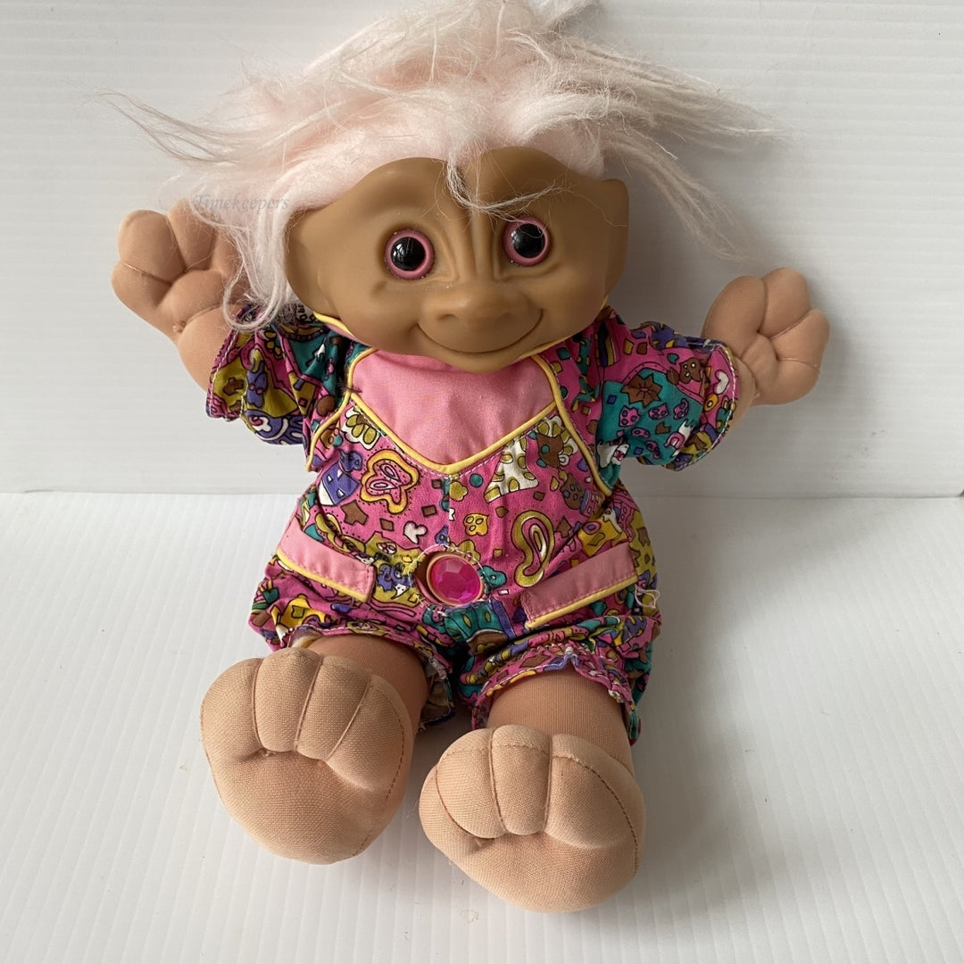 m548 Vintage Soft Body Pink Outfit Doll Collectible Troll Toy 1990's