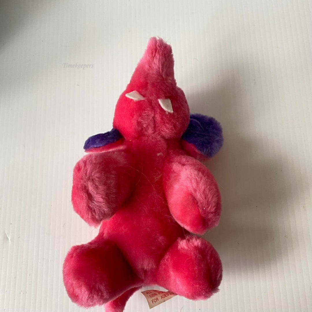 m556 Vintage Rare 1990's Pink Elephant Soft Stuffed Animal Toy Collectible