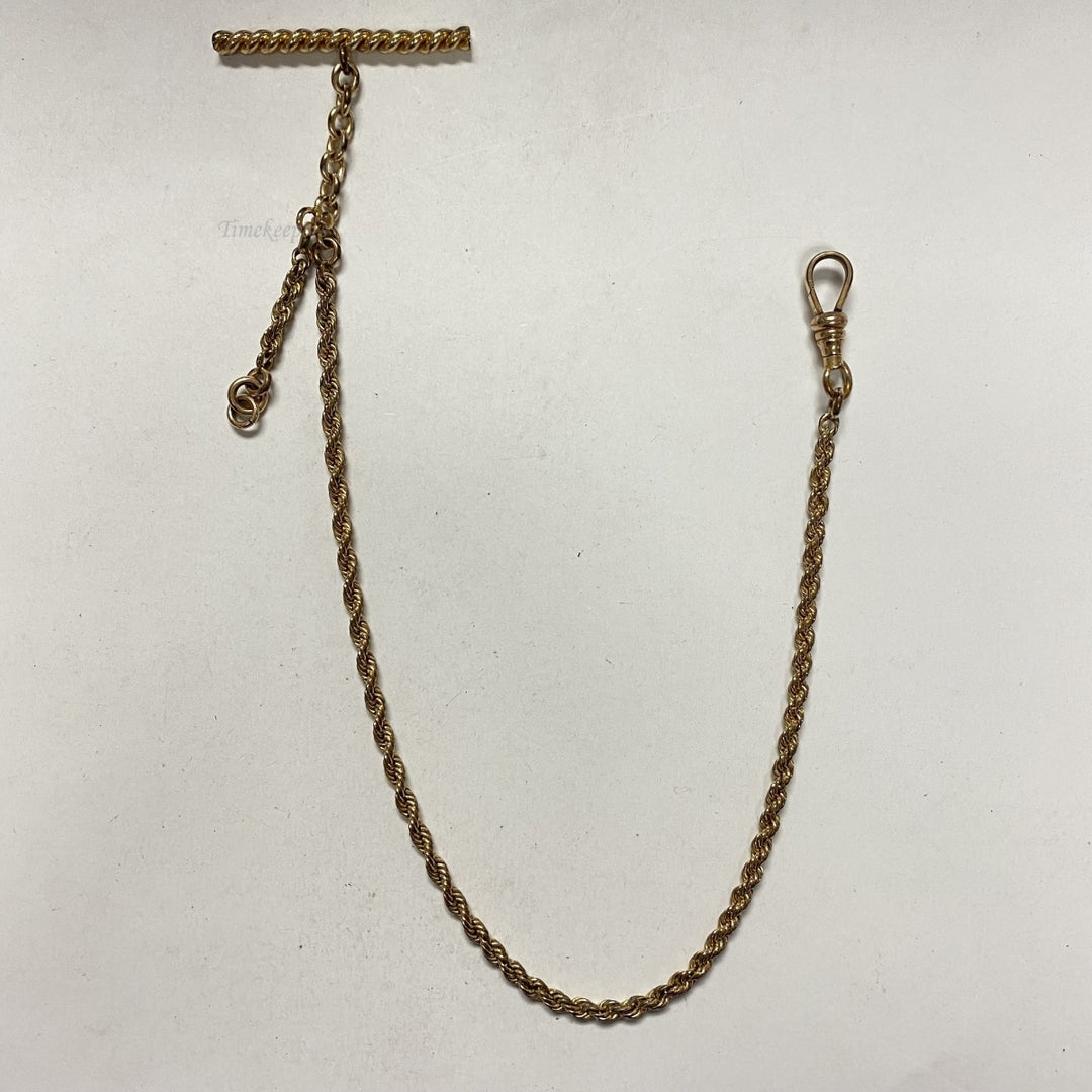 m610 Antique Gold Filled Vest Pocket Watch Link Chain 12"