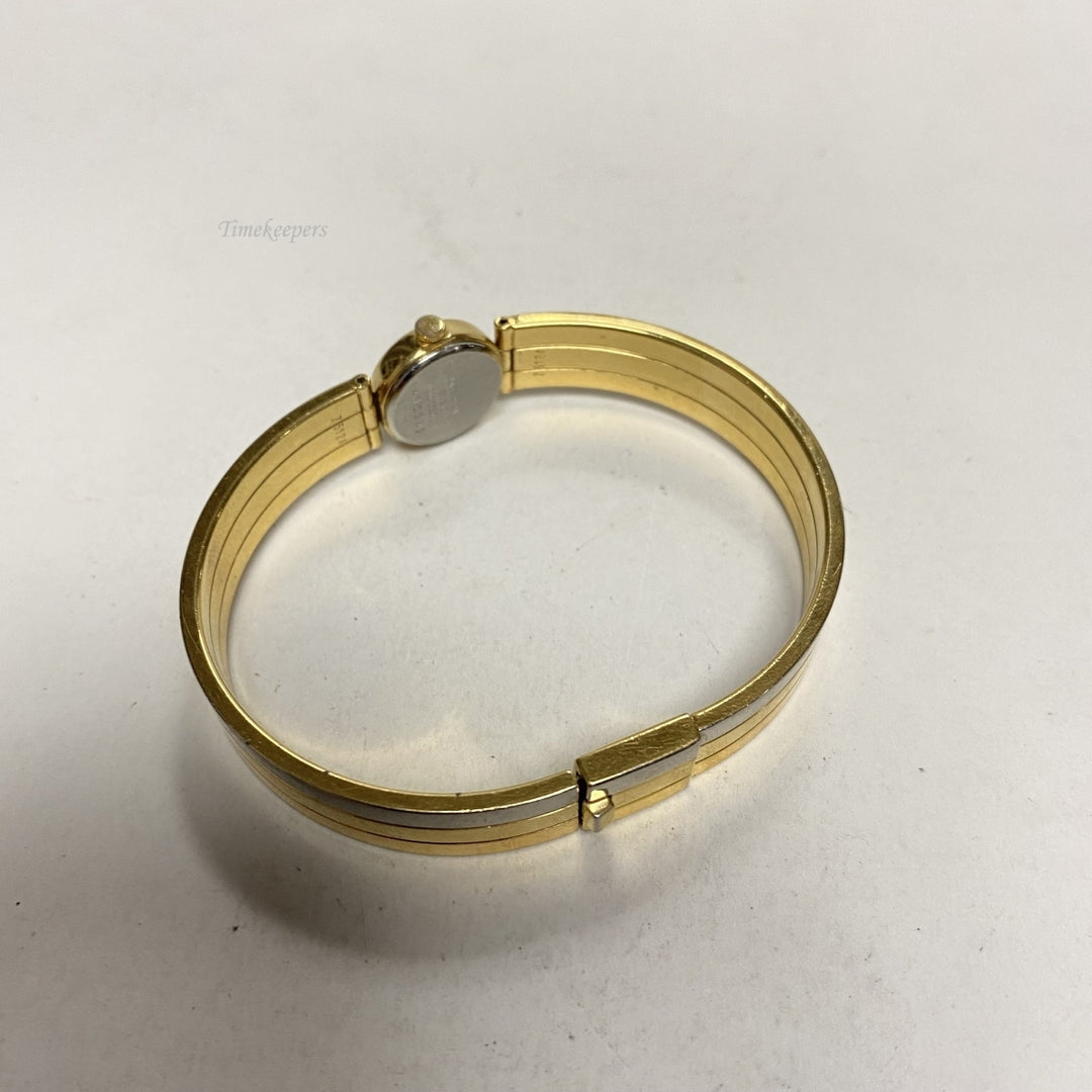 m670 Vintage Lassale Quartz Japan Gold Tone Snap Bracelet Wrist Watch