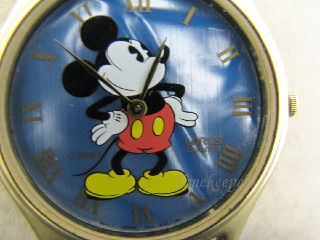c141 Vintage - Quartz Lorus Mickey Mouse Watch with Blue Dial