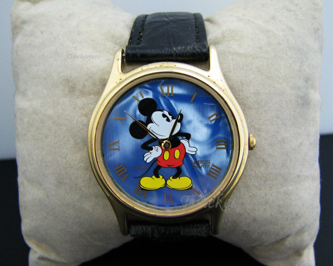 c141 Vintage - Quartz Lorus Mickey Mouse Watch with Blue Dial