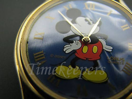 c141 Vintage - Quartz Lorus Mickey Mouse Watch with Blue Dial