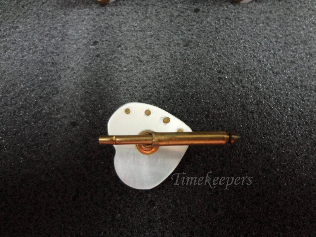 a909 Vintage Heart Shaped Shirt Studs Mother of Pearl