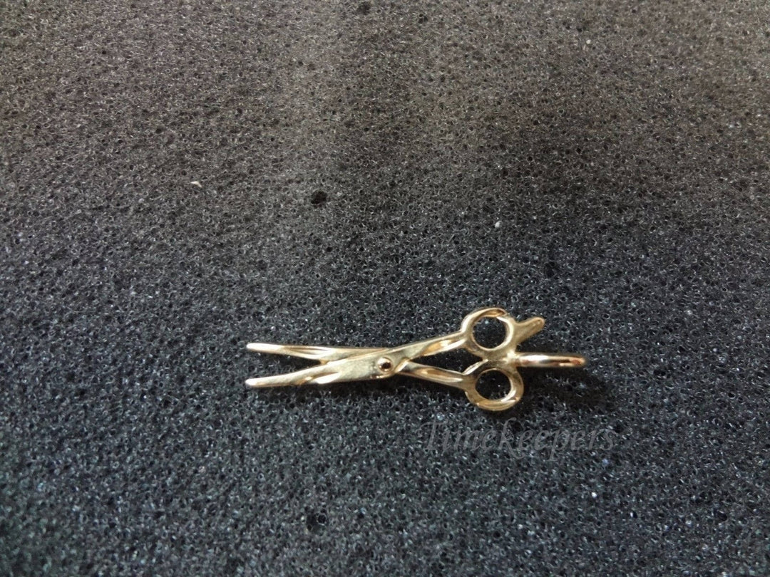 c256 14k Yellow Gold Hair Dresser Scissors Charm or Pendant