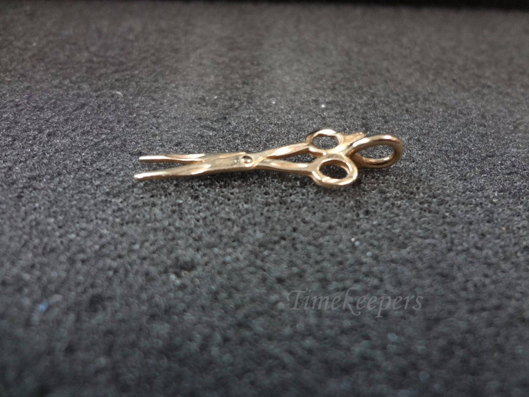 c256 14k Yellow Gold Hair Dresser Scissors Charm or Pendant