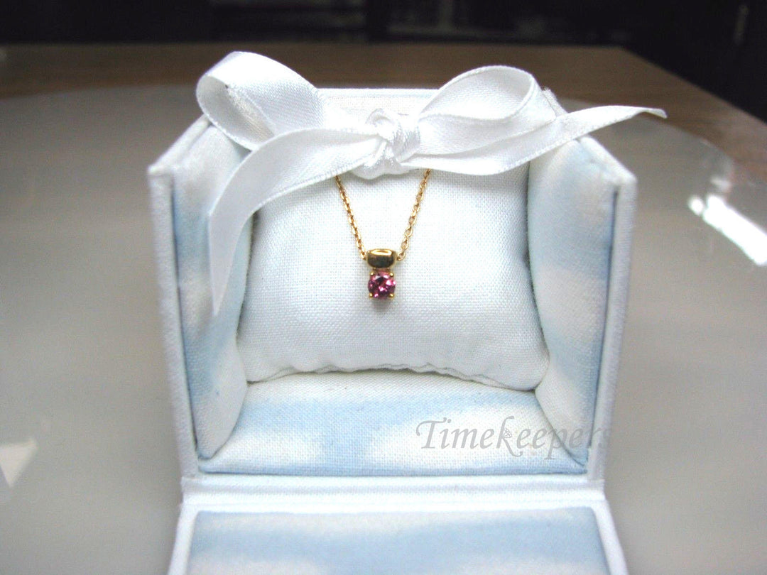 c076 Vintage Baby, October Birth Stone Necklace in 14k Yellow Gold Pendant