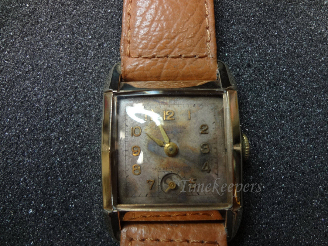 b089 Vintage 1930s Men's Hallmark Wristwatch 10K Rolled Gold Plated Bezel (Yellow)