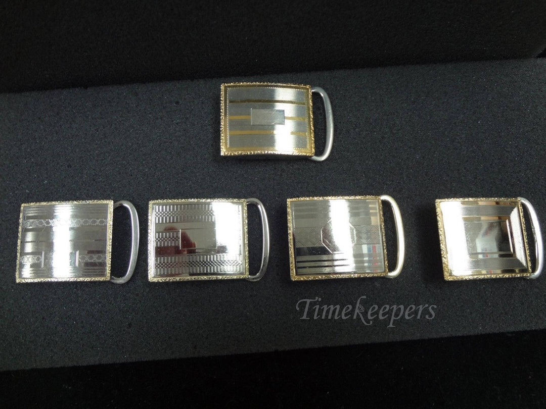 b019 Vintage Gold Filled Belt Buckle Set