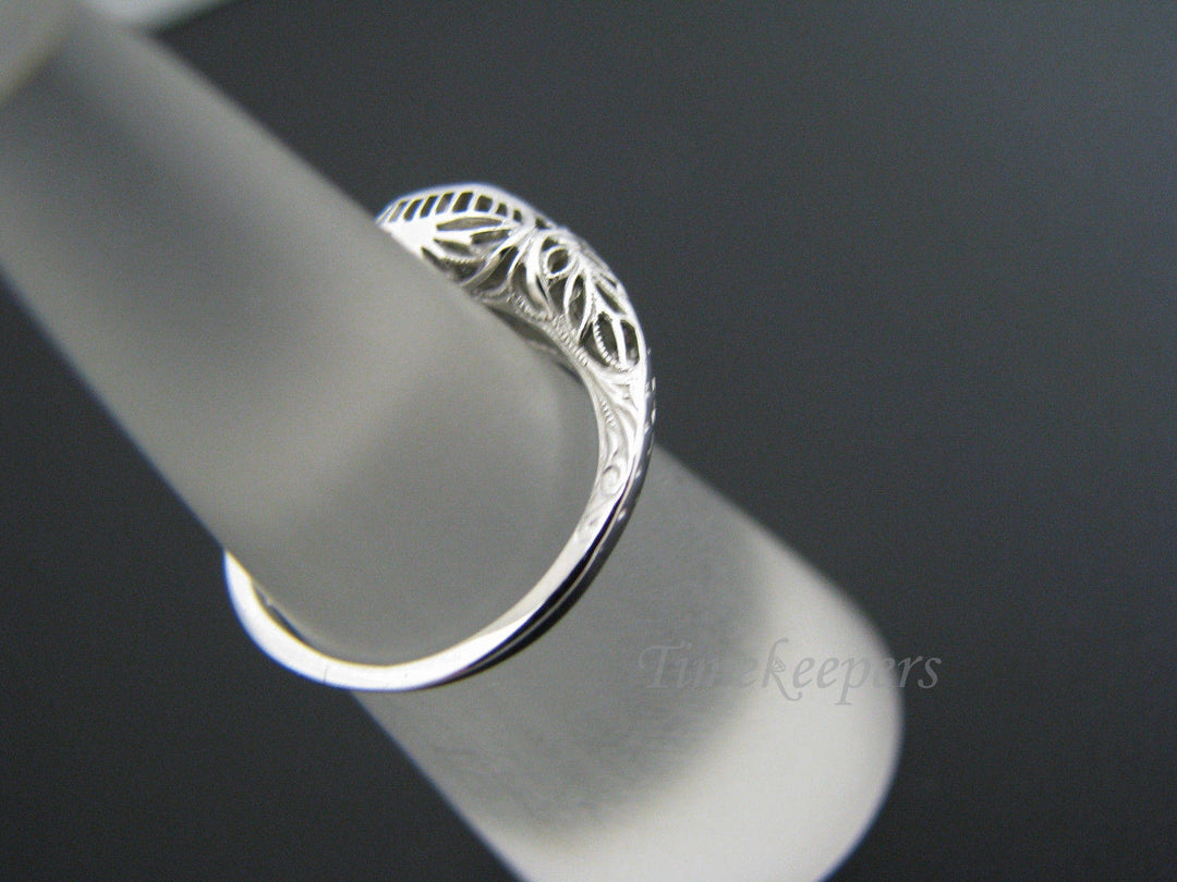 a524 Stunning Vintage Solitaire Diamond Ring in 18k White Gold 1920's Size 6