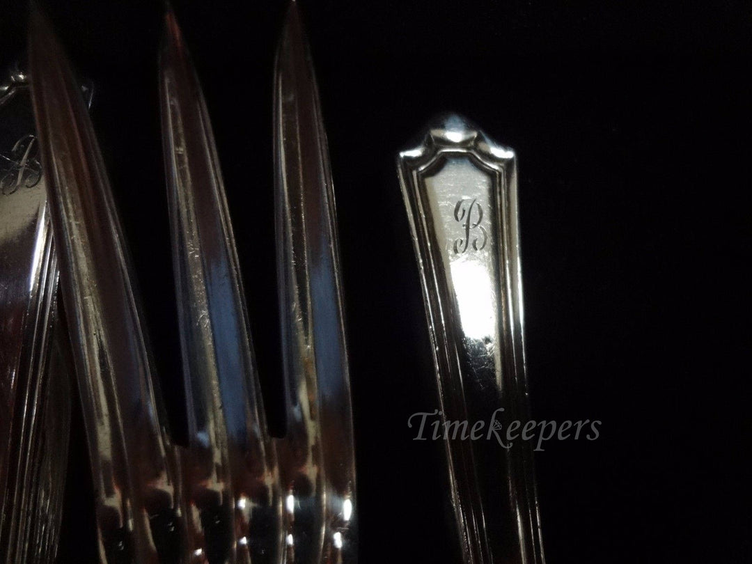 c541 Nice Vintage Sterling Silver Salad Forks