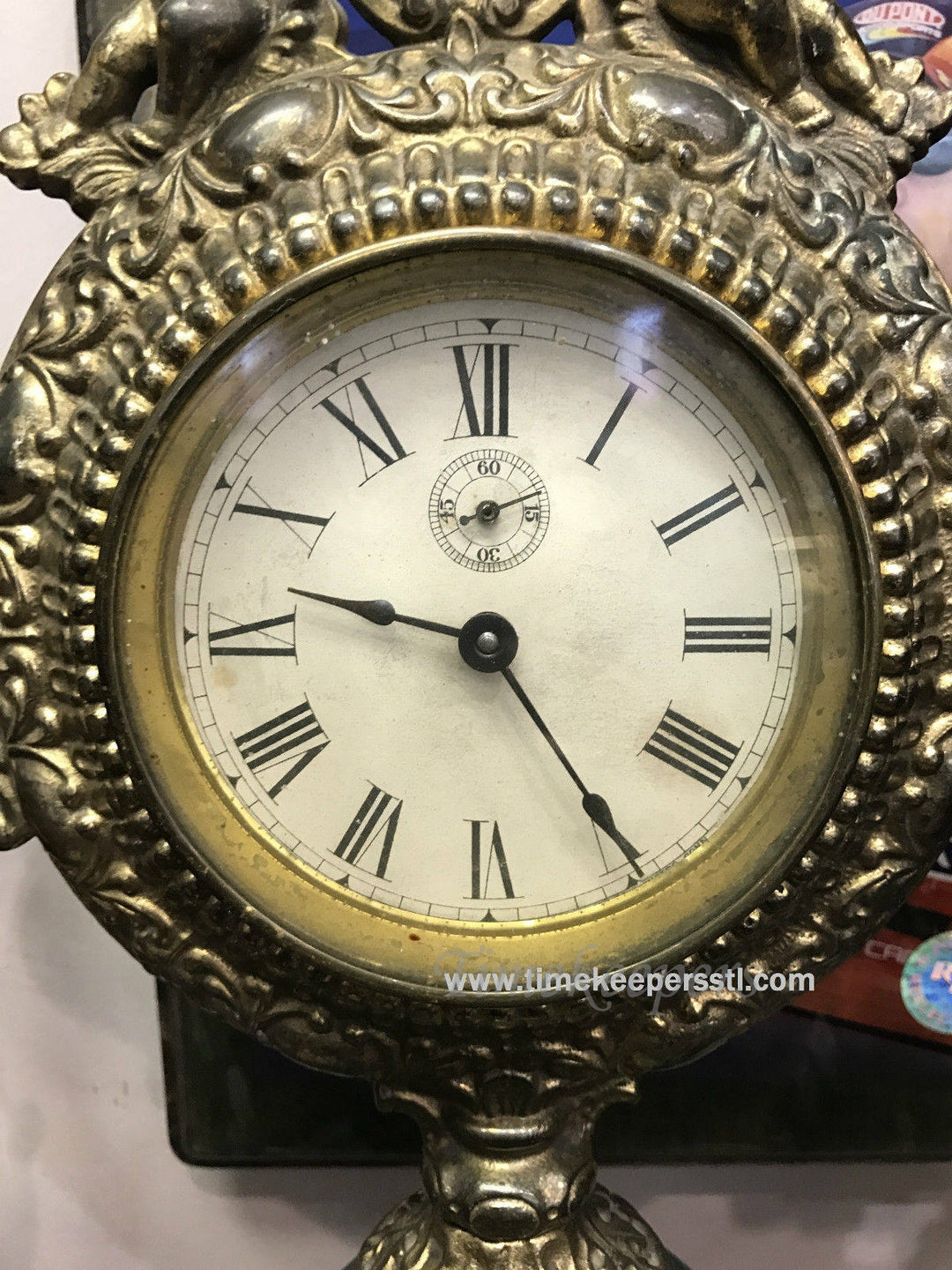 c284 Antique Cast Iron Columbus 1492 Boat Standing Clock 1892 Working Condition