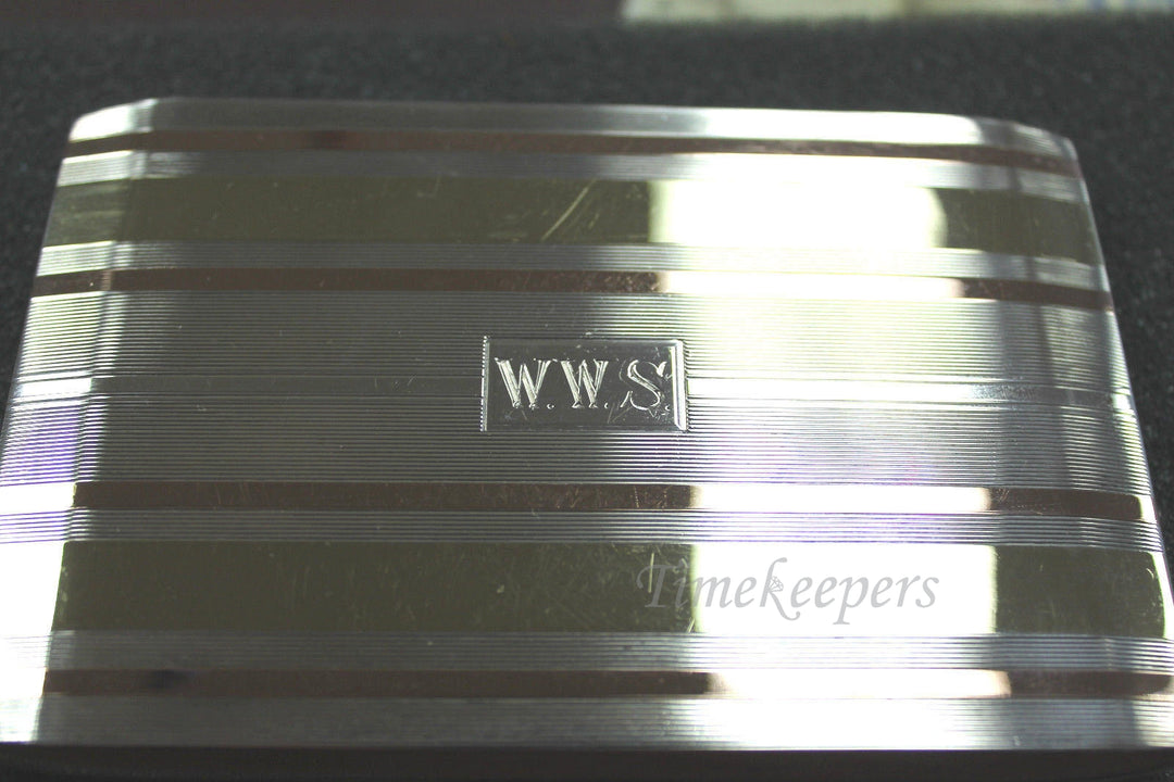 j152 NAPIER STERLING SILVER and 14K gold cigarette case