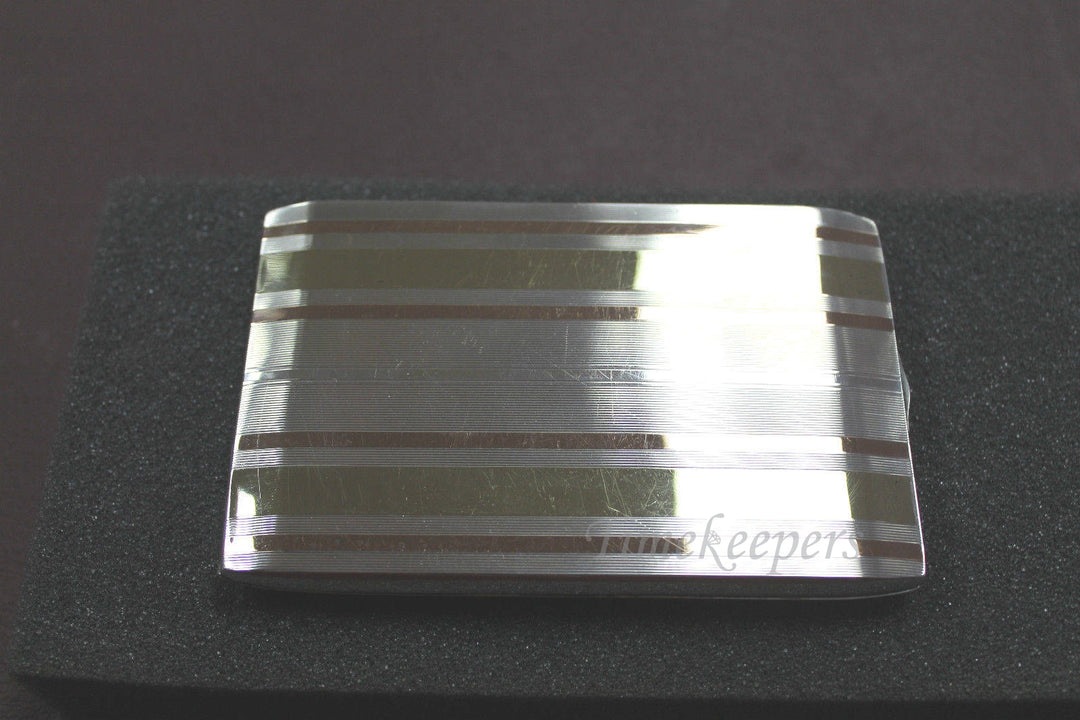 j152 NAPIER STERLING SILVER and 14K gold cigarette case