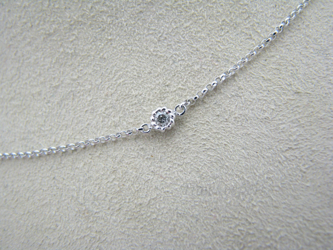 a341 Elegant &amp; Stunning Diamond Necklace in 14k White Gold