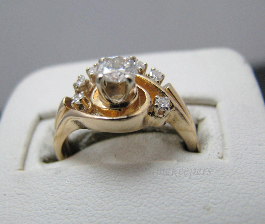 a460 14k Yellow Gold Engagement Ring with Wedding Band set w/ .50 Carats