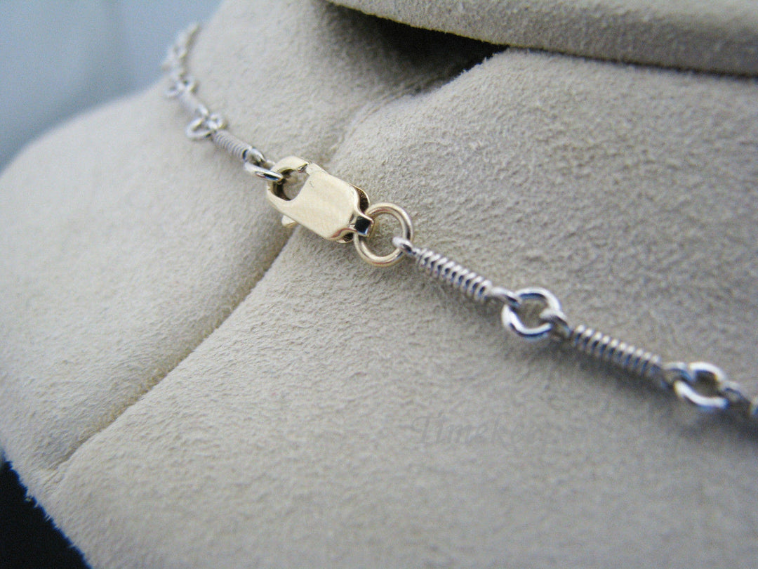 a890 Unique Beautiful 14k Two Tone Diamond Star Necklace