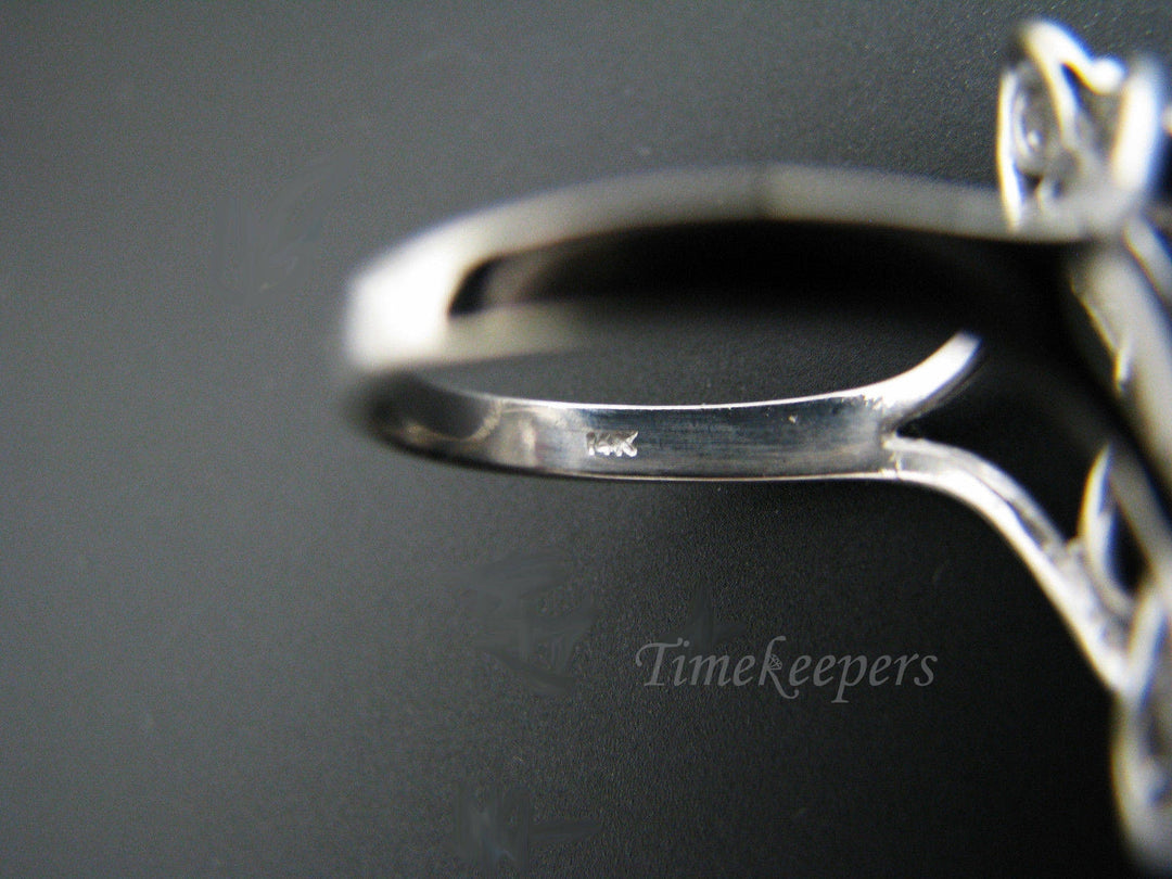 a344 Unique Stunning 5 Diamond Swirled Ring in 14k White Gold