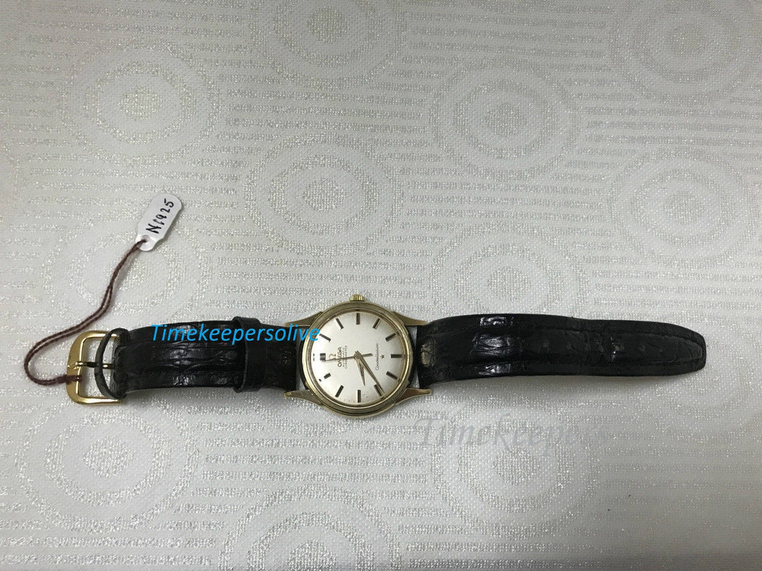 b020 Vintage Original 60s Omega Automatic Chronometer Constellation 14K Gold Swiss Watch