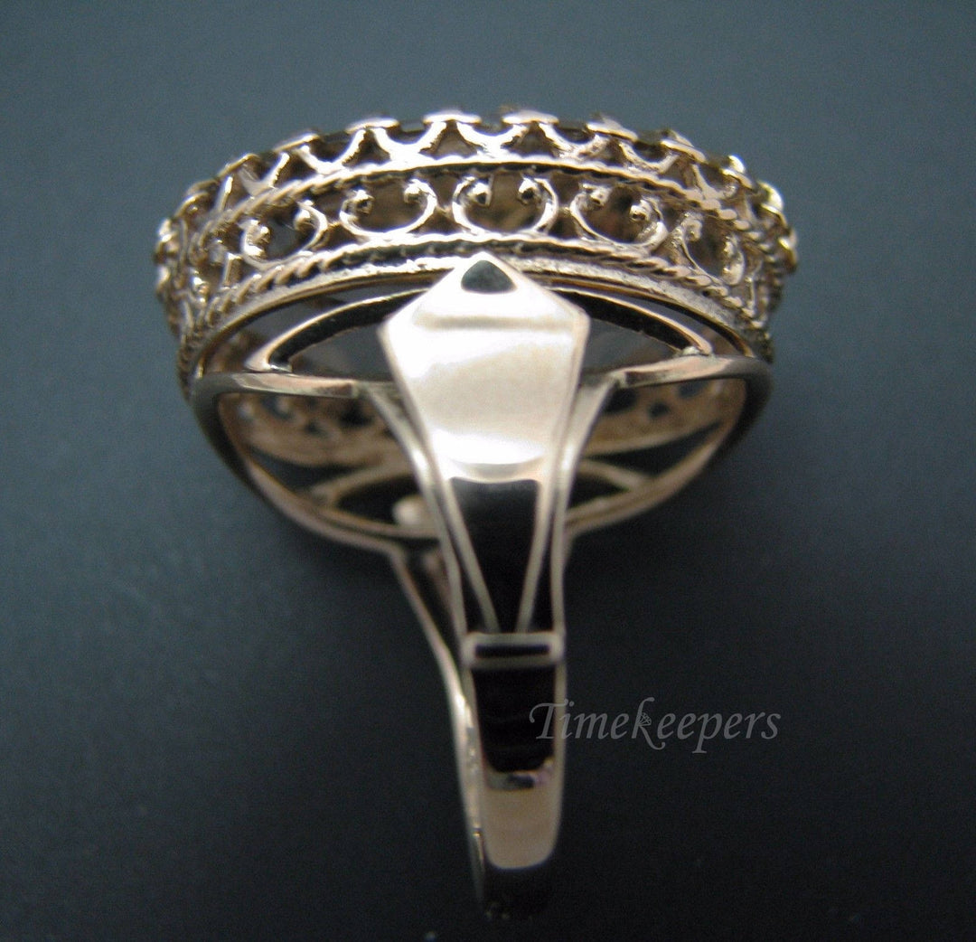 c287 Stunning Oval Cut Smokey Quartz in a 14k Yellow Gold Elegant Ring