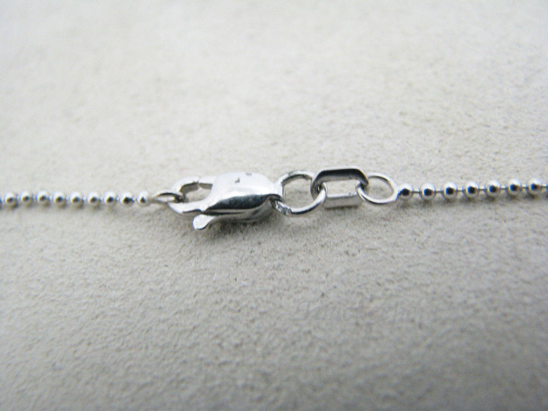 a397 Dazzling Circle Diamonds Pendant & Ends Tassels 14k White Gold Necklace